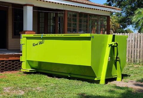 dumpster rental fort pierce dumpster by front door